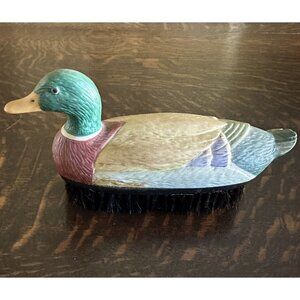 Mallard Duck Lint Brush Shoe Clothes Vintage Decoy Figurine‎ 7.5" Long